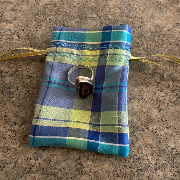 Handbags - 👛 Recycled Silk Ring Bag Mini Pouch, Handmade, NWOT